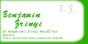 benjamin zrinyi business card